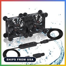 Dual 80mm USB Cooling Fan 10-Speed 5V/DC 12V Low Noise 15dB Ball Bearing