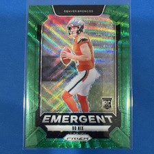 2024 Panini Prizm - Emergent Bo Nix #3 Green Wave Prizm (RC)