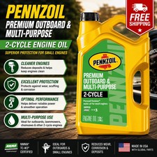 Pennzoil Outdoor Premium 2-Cycle Engine Oil Outboard Multi-Purpose 1 Gallon 39.87 per gallon