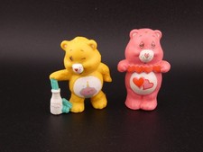 Vintage Love A Lot and Birthday Care Bear Miniature PVC Figure Lot Care Bears