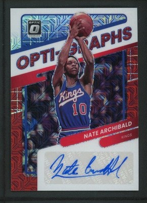 2021-22 NATE ARCHIBALD AUTO PANINI DONRUSS OPTIC MOJO RED OPTI GRAPHS AUTOGRAPHS