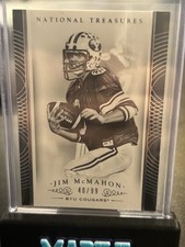 2015 Panini National Treasures #45 Jim McMahon #/99 SP BYU Cougars Silver Foil