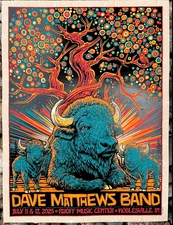 Dave Matthews Band POSTER Noblesville Deer Creek IN 2025 AP S/N #/80 Todd Slater
