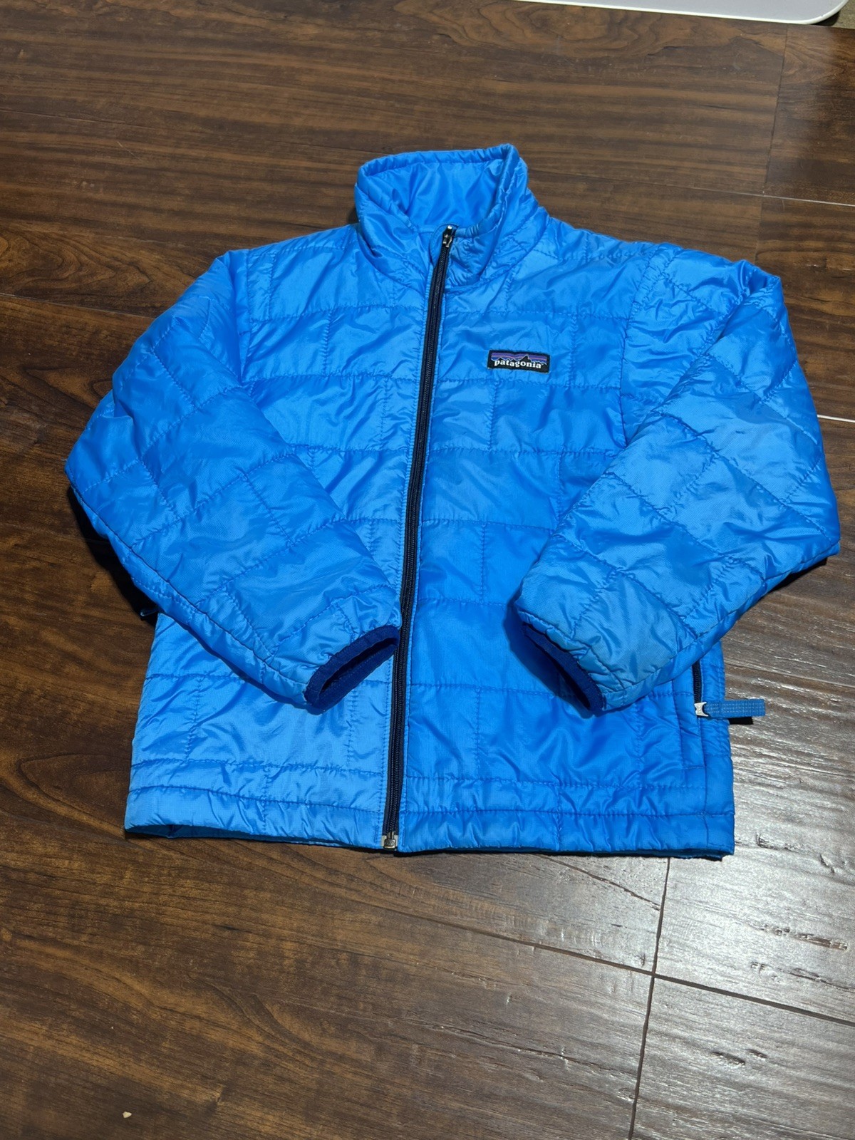 Patagonia Jacket Kids XS 4-5t  Blue Nano Puff Brick Quilt Lightweight Puffer
