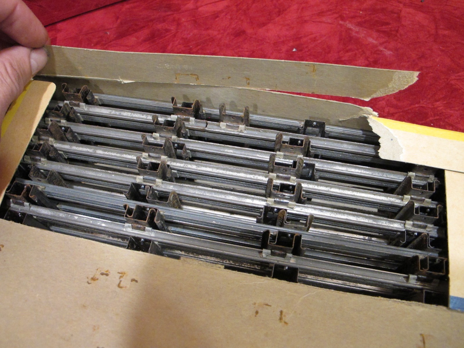 12 Pcs. Gilbert American Flyer S Gauge #700 Straight Track in OB