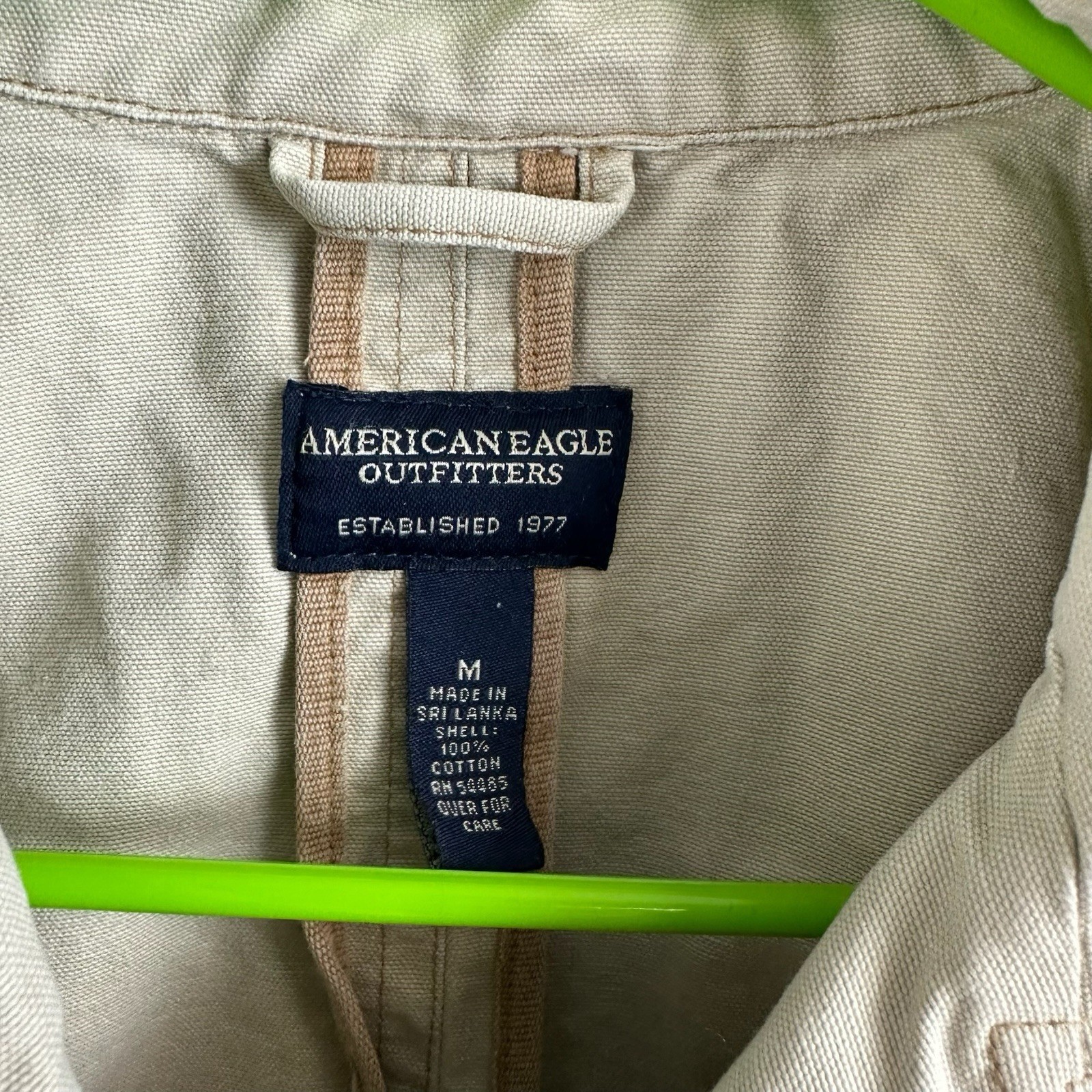 American Eagle Womens Jacket Button Front Khaki S… - image 6
