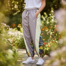 Adidas by Stella McCartney Womens Medium Earth Collage Woven Track Pants JG5794
