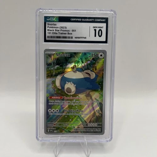 Pokémon Snorlax 051 Black Star Promo Graded CGC 10 Gem Mint Pokemon 151 ETB
