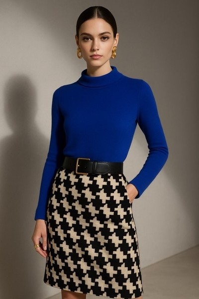 Women Akris Skirt Black Viscose 40 / L / 48