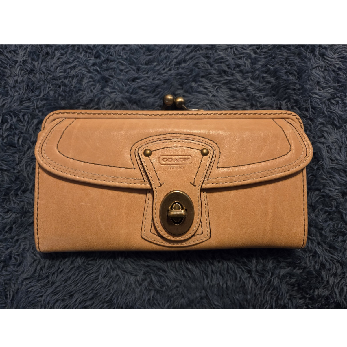 Coach Legacy 65th Anniversary Tan Natural Leather Turnlock 