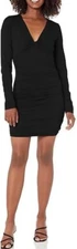 VELVET By Graham & Spencer Ulli Gauzy Whisper Novelty Dress Black S $198 F7