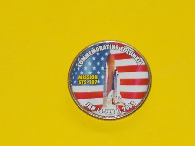 Colorized Kennedy Half Dollar - Space Program - Commem Columbia - STS ...