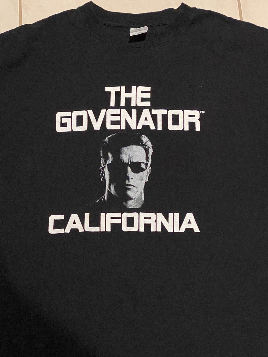 Arnold Schwarzenegger The Govenator California Black T-shirt size 