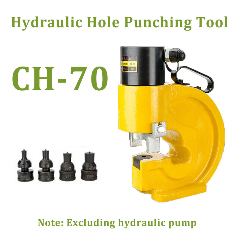 Outil De Poinçonnage Hydraulique 35T CH-70, Pour Trous Dans Le Fer, Poinçonneuse Lisse, Neuve