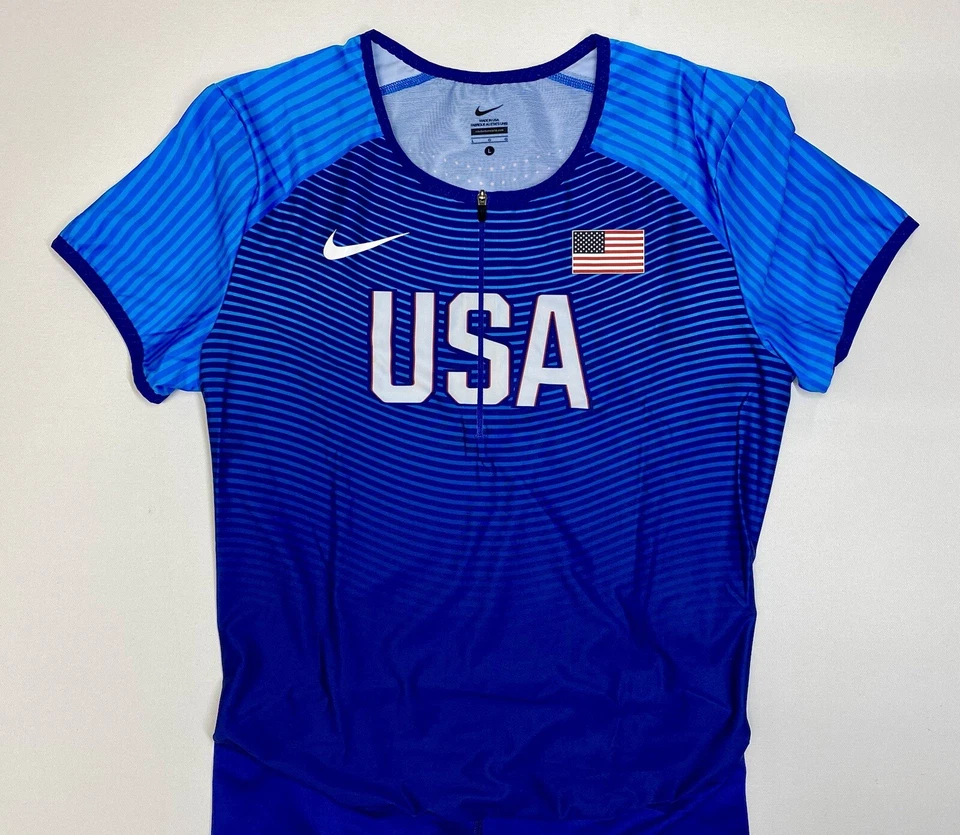 Nike Pro Elite USA Olympics Track Field Racing Speed Suit 898154-xxx Mens Size L - Image 2 of 4