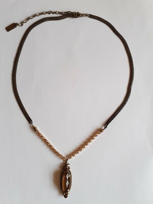Joli et original rare collier mi-long de marque SATELLITE