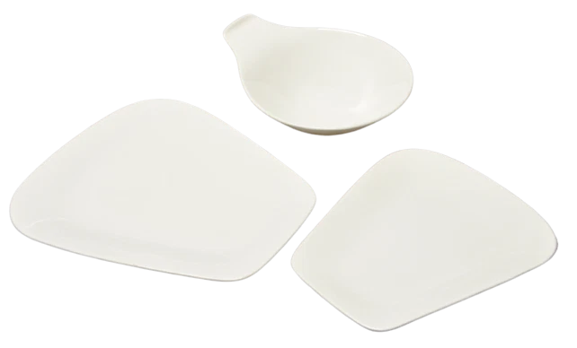 Set piatti per 6 persone 18pz Scherzer Jazz White in Porcellana Bianco Set Plate
