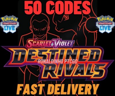 50x Destined Rivals Codes Booster Pokémon TCG LIVE - PTCGL - SENT FAST