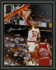 Hakeem Olajuwon BASKETBALL Rockets HOF SIGNED A4 PHOTO POSTER - HIGH GLOSS PRINT