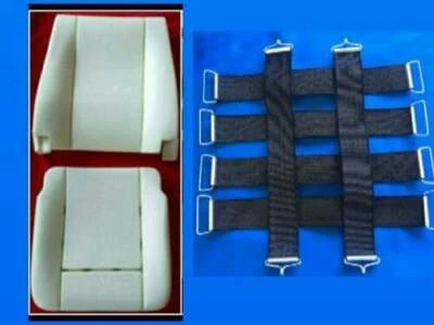 IMBOTTITURA COMPLETA SEDUTA+SCHIENALE+KIT CINGHIE 6 PZ PER FIAT PANDA 1987/2003 - Bild 1 von 2