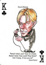 David Bowie Caricature Single Swap Playing Card Music Rebel Rebel Lyrics