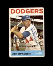 Dick Tracewski Signed 1964 Topps Los Angeles Dodgers Autograph