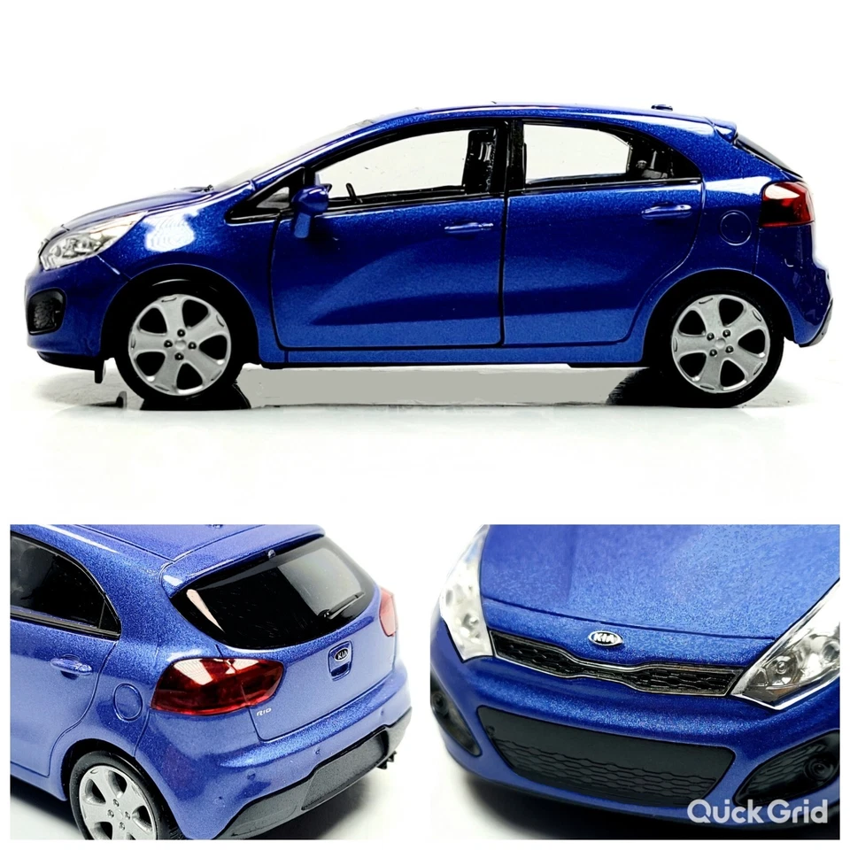 Last ! Sapphire KIA RIO 1:34 Kyosho Metal Collectible Diecast Car - Image 2 of 2
