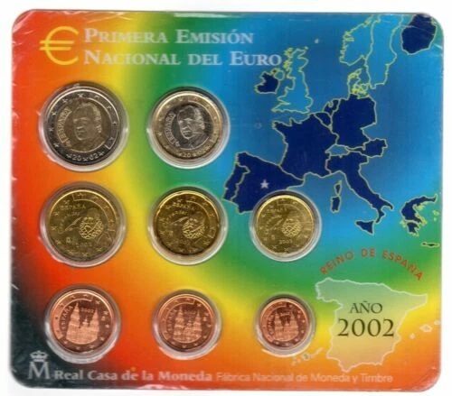Pièces euro d'Espagne Année 2002