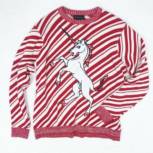 Oversized Unicorn Sweater Women L Red 
