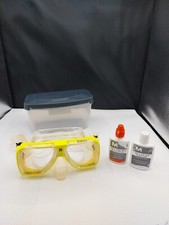 Genuine Scubapro Solara Scuba Snorkeling Dive Mask Yellow with Case and Cleaners