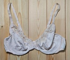 VTG Warners Iced Cotton Bra 36B Light Pink Lace 2543 Satin Shiny