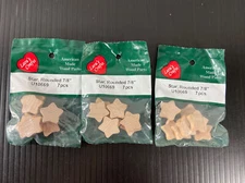 CRAFT- LOT OF 3 LARA'S CRAFT 7/8" STARS (7 PIECES PER PACK) SEALED/GREAT