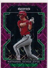 2022 PRIZMS PINK VELOCITY RC NATHANIEL OCHOA LEYVA WASHINGTON NATIONALS #-355