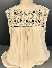 ZARA BASIC COLLECTION LIGHT TAN TG. nuova con etichetta TOP S SENZA MANICHE COLLO IMPREZIOSITO