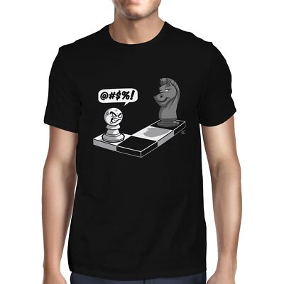 1Tee Mens Angry Pawn Chess Piece T-Shirt