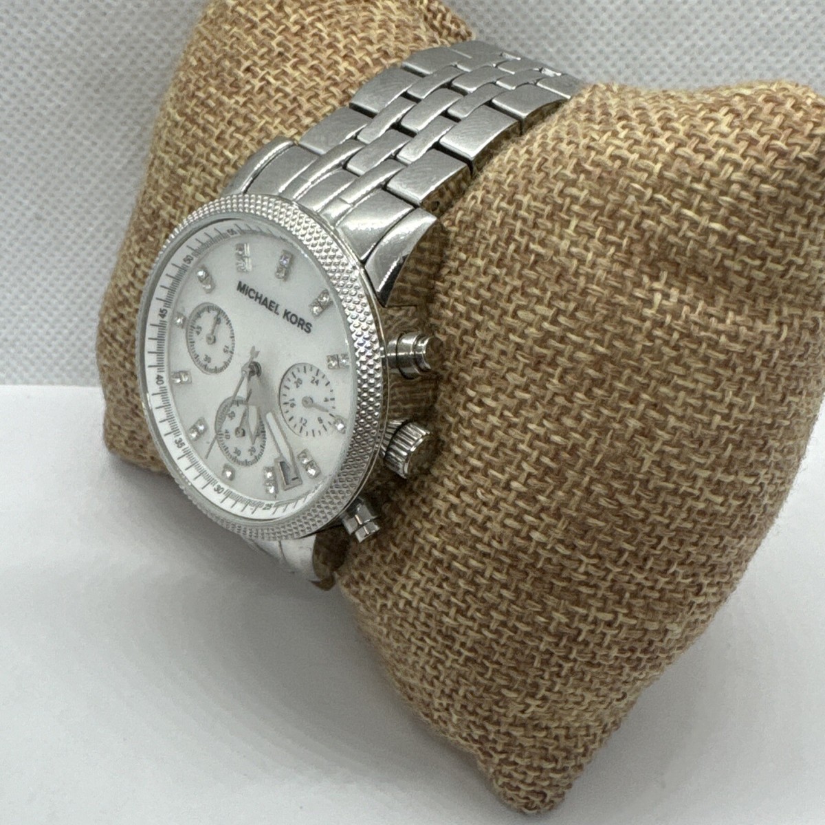 激安価格！Michael Kors Silver-Tone Ritz 腕時計 MK5020 Michael Kors Ritz White Dial Silver Stainless Steel Strap