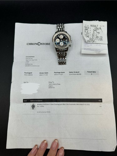 Breitling Navitimer II Automatic Men's Black Dial Watch - A13322