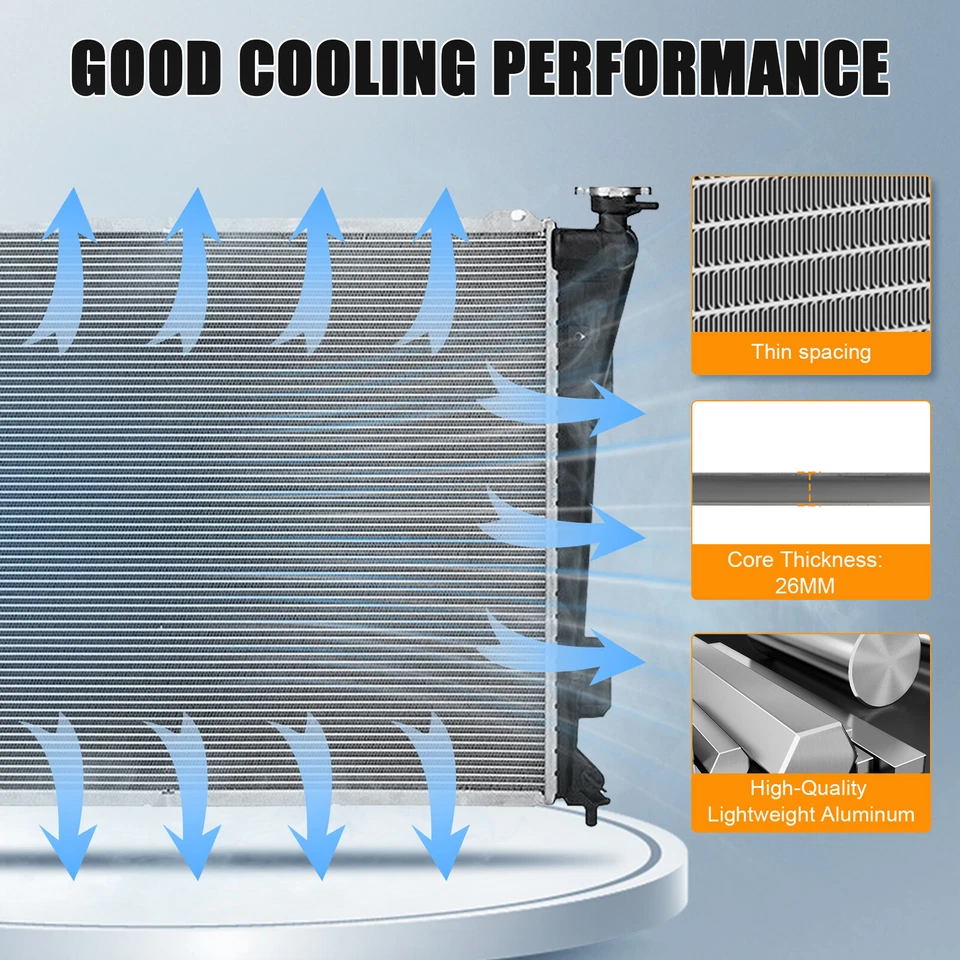 Conjunto de radiador de aluminio para Hyundai Azera 2012-2017 4 puertas 3,3 L 13191 Foto 3 de 4