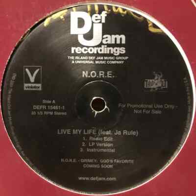 N.O.R.E. Live My Life Vinyl Single 12inch Def Jam