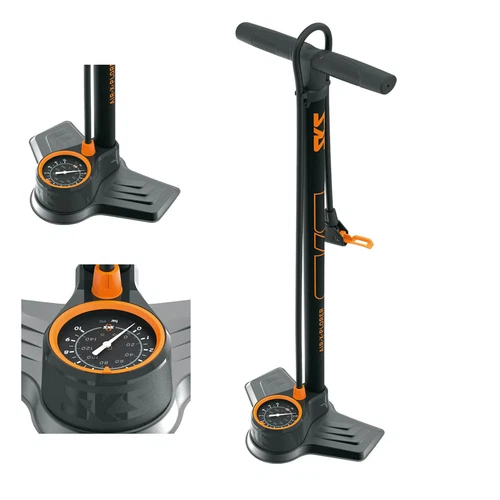 SKS Fahrrad Standpumpe Air-X-Plorer 10.0 schwarz Multi-Valve Manometer 10 Bar