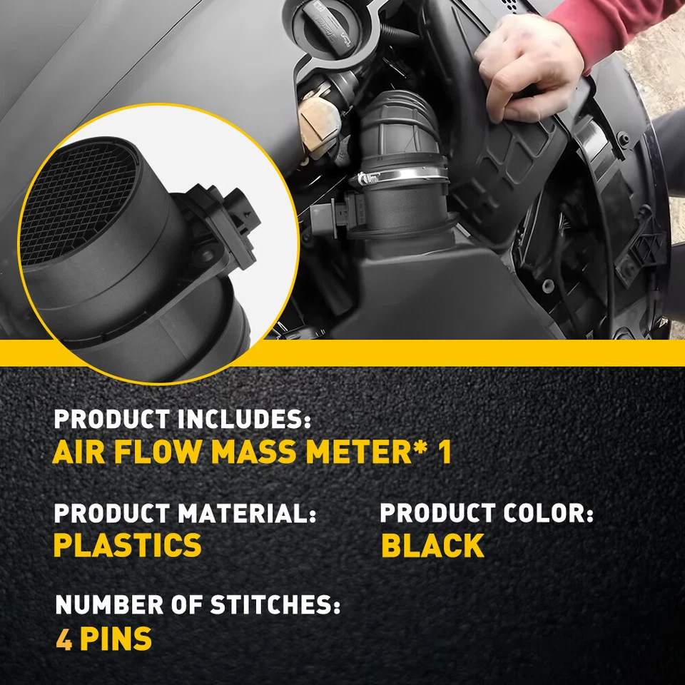 Mass Air Flow Meter Sensor 0281002956 For AUDI VW SKODA SEAT 2.0 TDi 03L906461A - Image 4 of 4