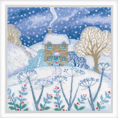 Kit Point De Croix RTO - Modèle "Dans Un Conte D'hiver" - 20x20cm - Tissu Aida 15-16ct - Neuf