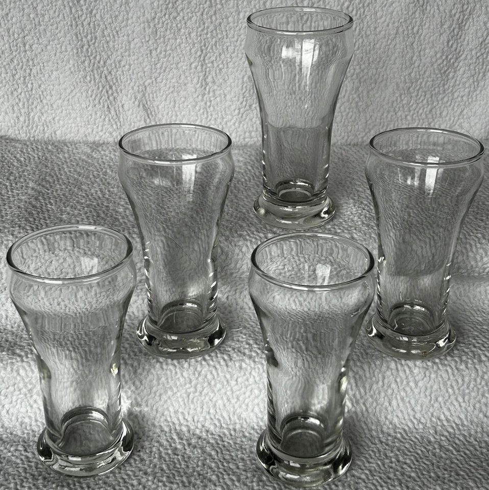 Juego de 5 vasos de cerveza Libbey transparentes de 5”H x 2 3/8”W estrella en el grifo inferior vasos de cerveza Foto 2 de 4