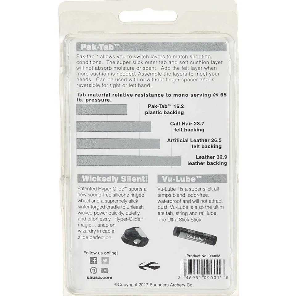 Saunders Pak Finter Tab Durable Slick LH or RH US Made Brass Fasteners - Brown - Image 4 of 4