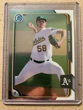 2015 TOPPS BOWMAN CHROME BASEBALL PROSPECTS BOBBY WAHL OAKLAND A'S
