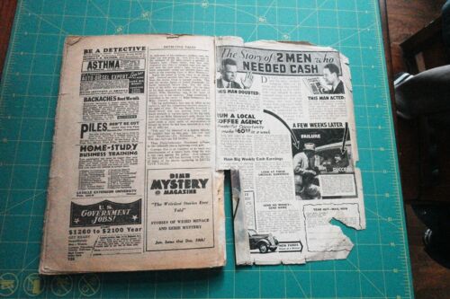 DETEKTIVGESCHICHTEN JANUAR 1936 SELTENES GOLDENES ZEITALTER MY PULP ENTHÄLT FRANK GRUBER FIC - Bild 3 von 4
