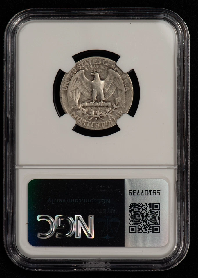1943-S 25c Silver Washington Quarter - FS-101 DDO Variety - NGC F 15 - SKU-Z4165 - Image 3 of 4