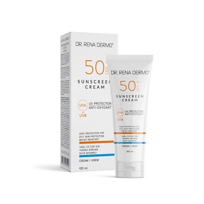 DR. RENA DERMO Sonnencreme hoher Schutz SPF 50 für fettige Haut UVA UVB-Schutz Creme Sommer