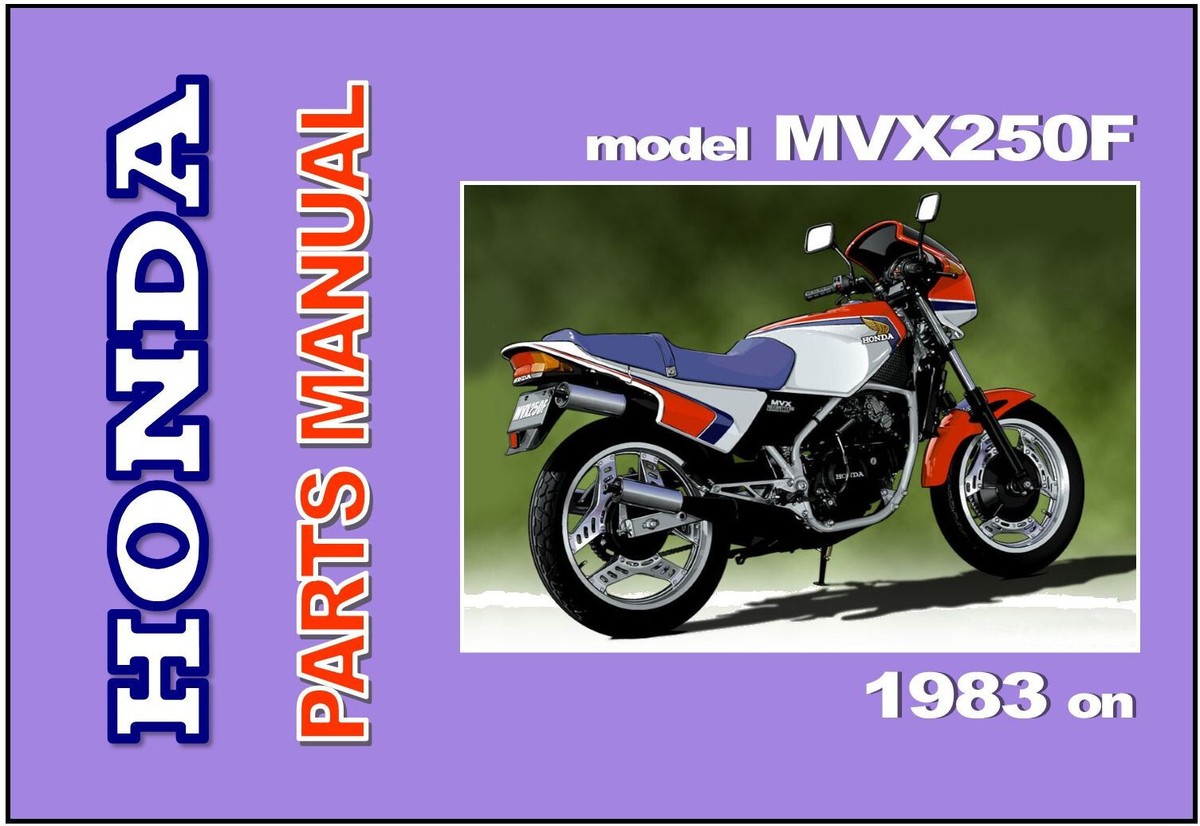 HONDA Parts Manual MVX250F 1983 1984 on Replacement Spares Catalog