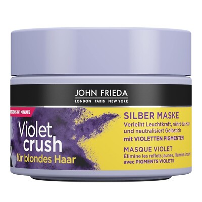  2 x 250 ml John Frieda Violet Crush Silber Maske Haar Maske gegen Gelbstich